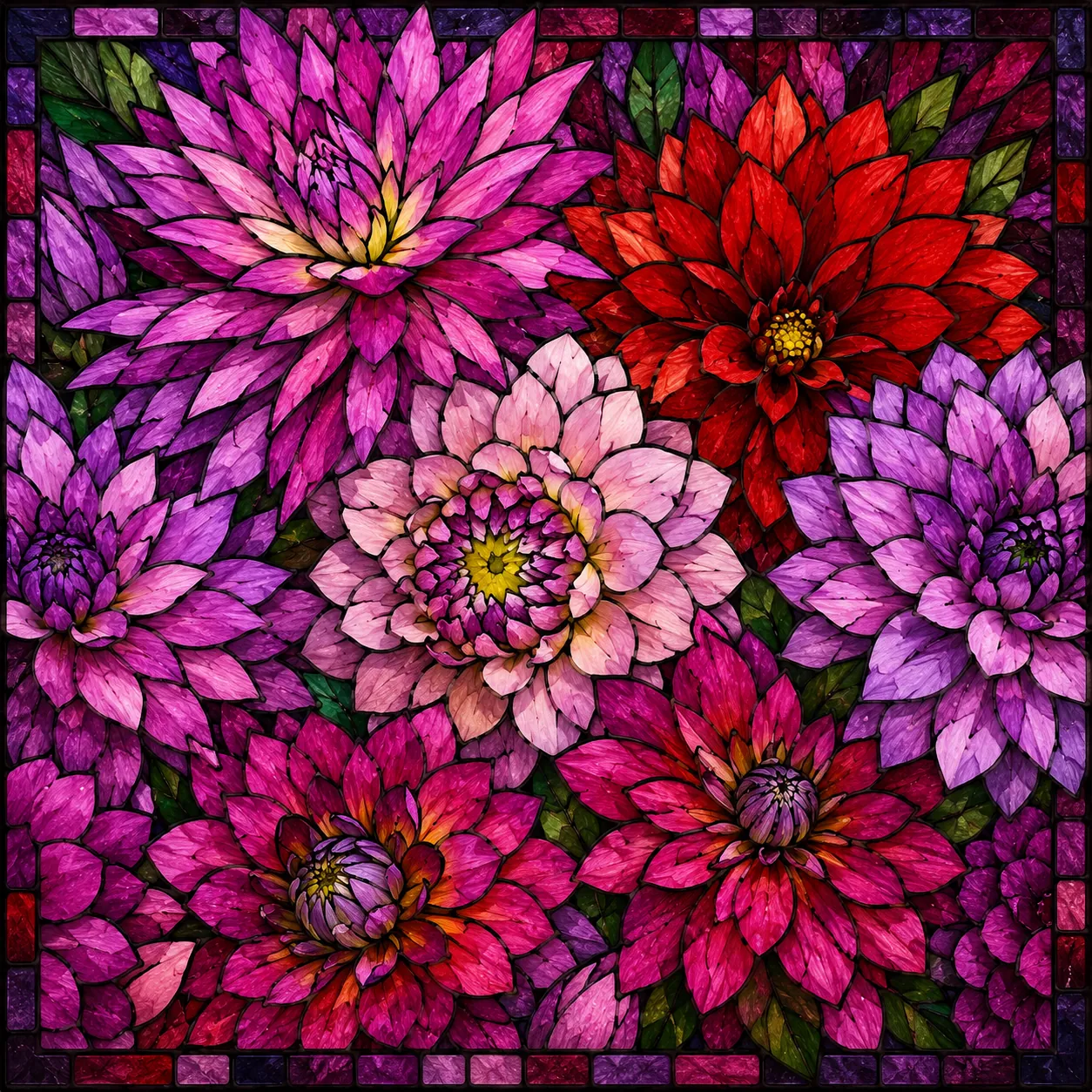 Summer, Heritage Dahlias
